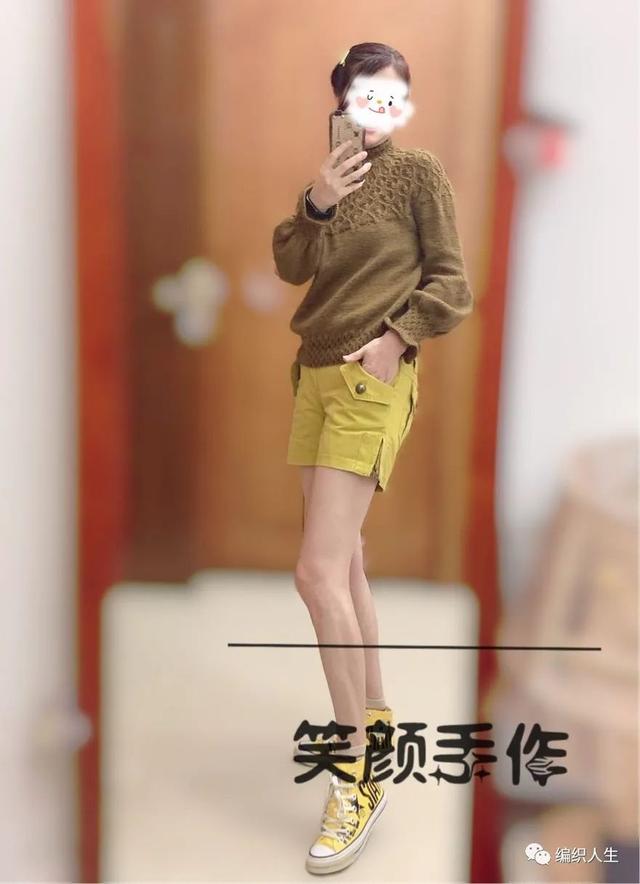 织毛衣的花样图案大全图片，手工毛衣编织花样大全（百搭款圆肩套头毛衣）