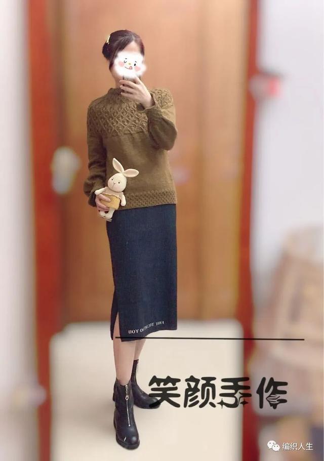 织毛衣的花样图案大全图片，手工毛衣编织花样大全（百搭款圆肩套头毛衣）