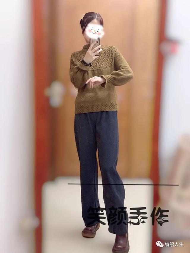 织毛衣的花样图案大全图片，手工毛衣编织花样大全（百搭款圆肩套头毛衣）