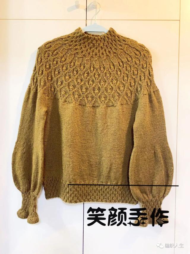 织毛衣的花样图案大全图片，手工毛衣编织花样大全（百搭款圆肩套头毛衣）