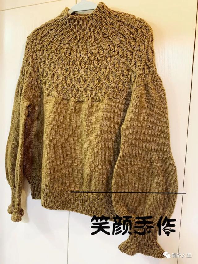 织毛衣的花样图案大全图片，手工毛衣编织花样大全（百搭款圆肩套头毛衣）