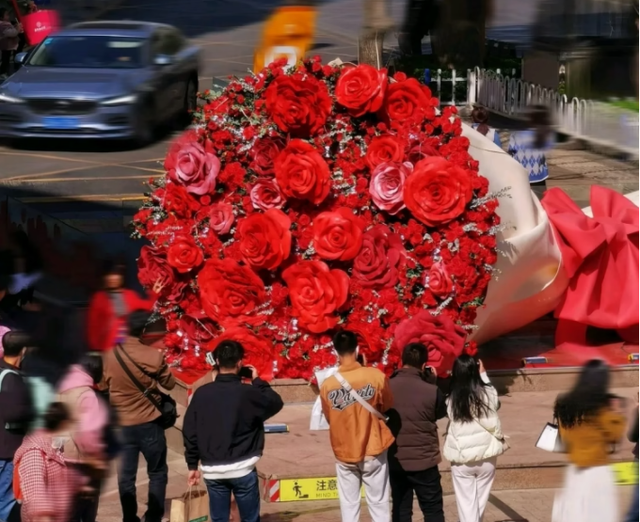 云南花卉批发市场，昆明花卉批发市场在哪里（闹市街头现“巨无霸”花束）