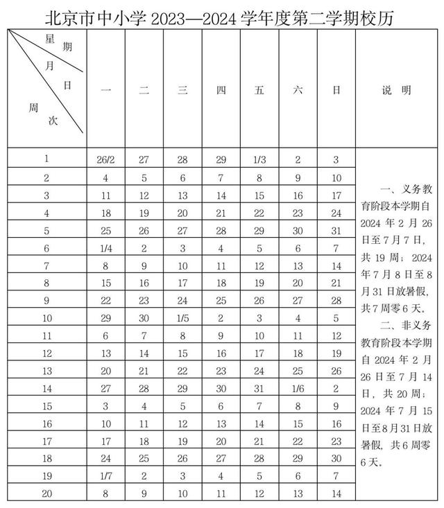 全国中小学生放暑假日期，北京2023—2024学年度校历发布